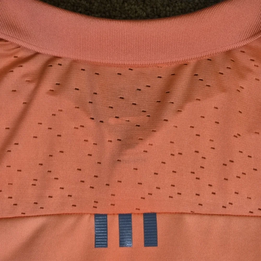 Adidas Men's Golf Polo Pure Motion Coolmax Orange Shirt Mens 2XL Polo